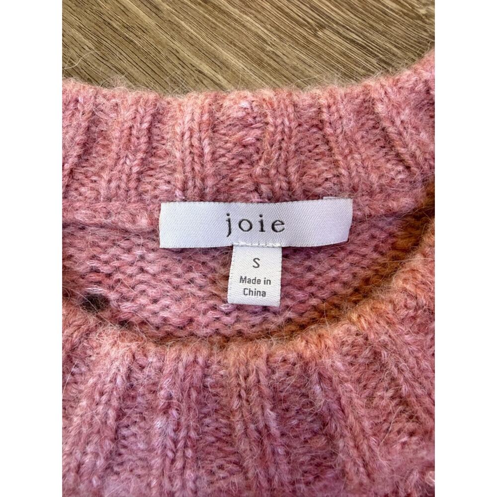 Joie Revolve Lihui Wool Alpaca Sweater in Tulip Balloon Sleeve Pointelle Small - Picture 8 of 11